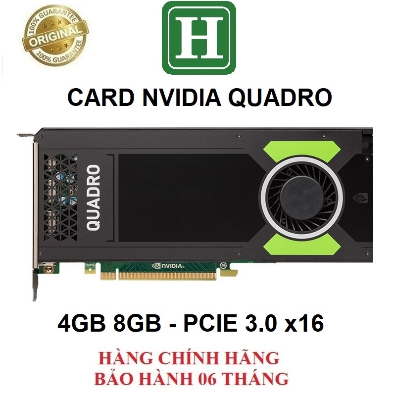 Card màn hình Nvidia Quadro K6000, M2000, M4000, M5000, P600, P1000, T400 4GB 8GB DDR5 chính hãng, bảo hành 6 tháng